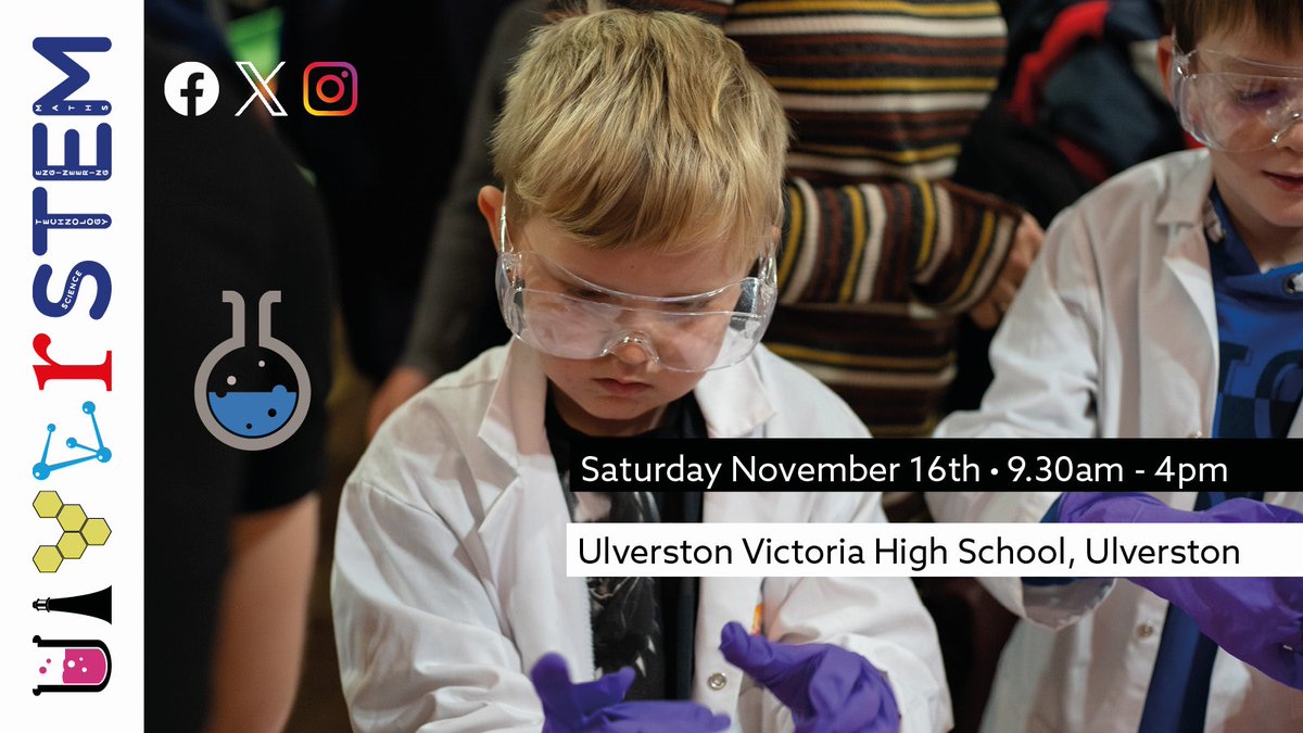 StemUlver's tweet image. Come and join us at UlverSTEM to test your skills in fun activities like 📷Sphero Football📷 and 📷Model Turbine Building📷
Doors open from 9.30am to 4pm.
Refreshments can be purchased from the canteen.
Saturday 16th November at Ulverston Victoria High School.
#ulverston #STEM