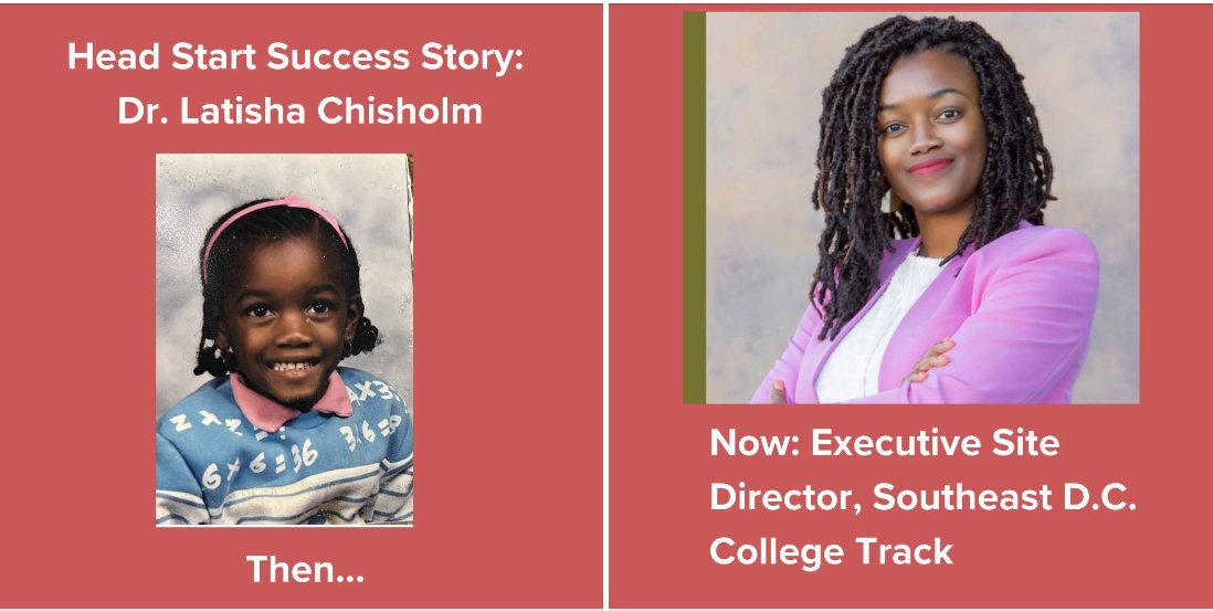 NatlHeadStart's tweet photo. Dr. Chisholm began her educational journey at a #HeadStartprogram in Syracuse, NY. Her bond with her teacher remains strong today—a testament to the lasting relationships Head Start builds. "Head Start is a slice of equity many of us need." October is #HeadStartAwareness Month https://t.co/NlwI2iIkEe