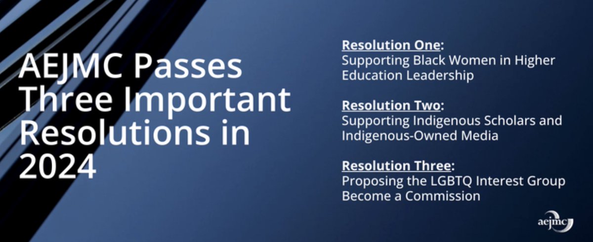 ICYMI: AEJMC members recently approved three resolutions during the 2024 year.
Read more about each here:
aejmc.com/home/2024/10/a…