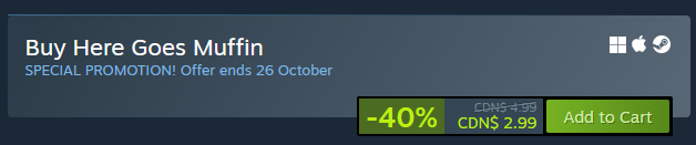 Here Goes Muffin is 1 year old! Big Muffinversary sale. Get it while it's hot!