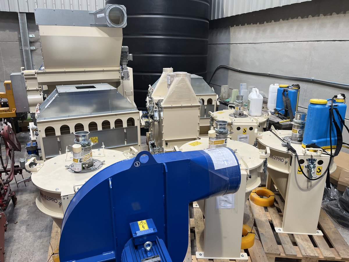 McArthur_Agri's tweet image. A couple of buildings worth of shiny new kit ready for installation in north west England. This installation is for a cereal and pulse dehulling line to product animal feed and pet food ingredients. #grainprocessing #graincleaning #grainsorting #grainstorage