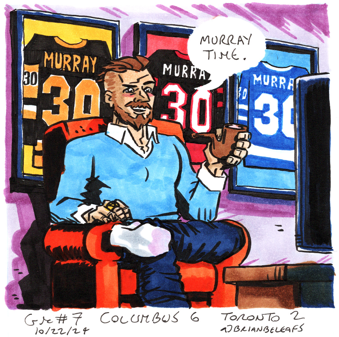BrianBeLeafs's tweet photo. Game #7. Columbus 6 V Toronto 2. 2. #LeafsForever #LeafsNation #GoLeafsGo #TorontoMapleLeafs #MattMurray https://t.co/8e6vCYi0x1