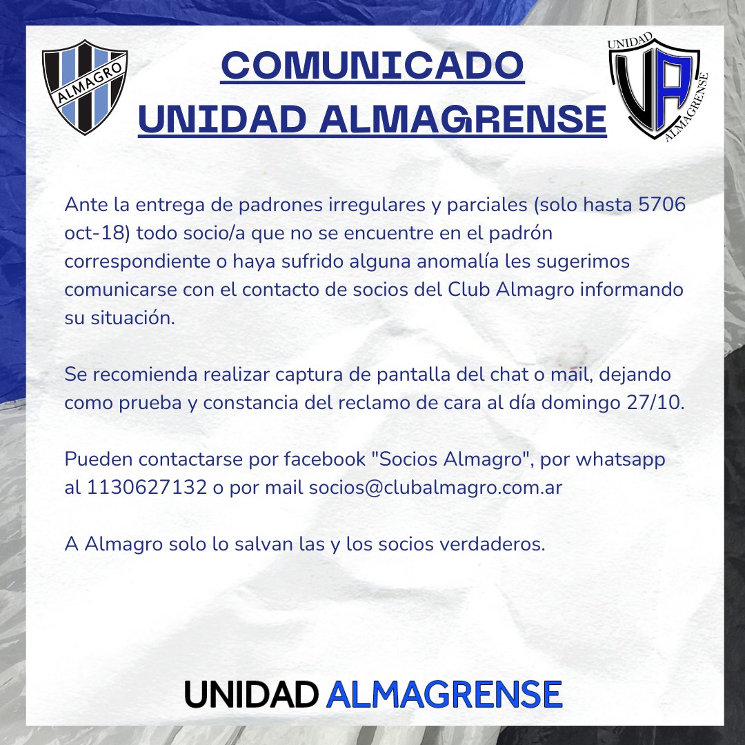 Unidad Almagrense (@unidadalmagro) on Twitter photo 