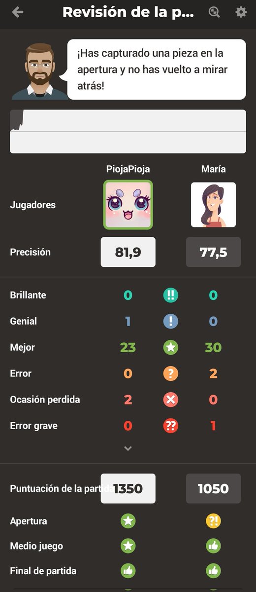 PiojaPioja's tweet photo. No sé qué pasa hoy, pero estoy destrozando los bots de 1000 ELO y subiendo a intermedio

(tengo 300 de ELO xd🥺) https://t.co/6hFBSh6LPB