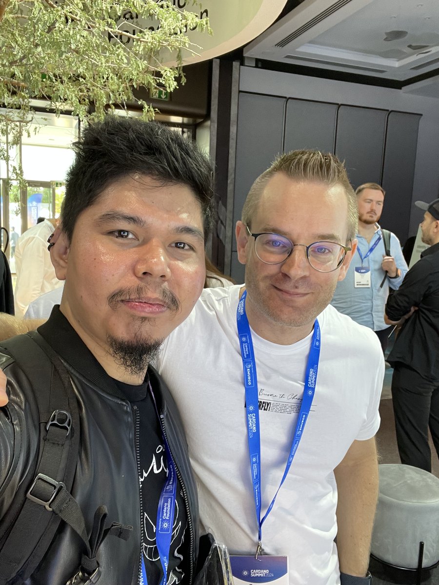 clarkalesna's tweet photo. First of all I'm super grateful to @adatainment for making the way for me to contribute to the #CardanoDeveloperPortal way back years ago, super proud to say we were some of the core people who made the launch happen! https://t.co/PJMdscZ4q1

so being able to finally meet him in person few years later is such an awesome feeling!