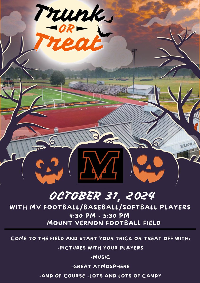 Mount Vernon Baseball (@mtv_baseball) on Twitter photo Save the Date! Our players will be here ready to dress up in their costumes and pass out candy!
<a href="/mvhs_softball/">MVHS Softball</a> <a href="/mvgridiron/">Mount Vernon Gridiron Club</a> Save the Date! Our players will be here ready to dress up in their costumes and pass out candy!
<a href="/mvhs_softball/">MVHS Softball</a> <a href="/mvgridiron/">Mount Vernon Gridiron Club</a>