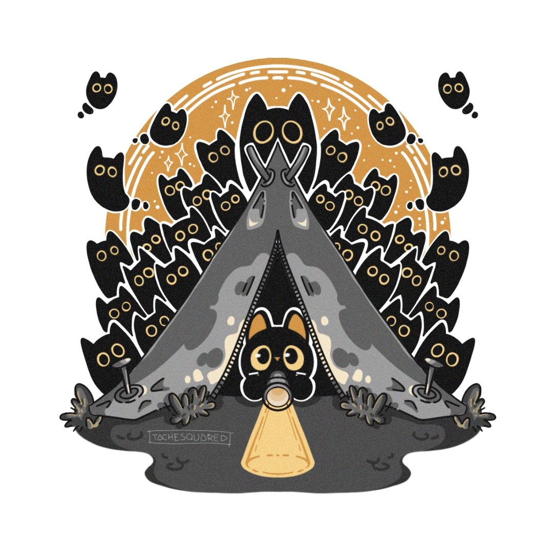 Official_Tache's tweet photo. Inktober Day 22: CAMP
#inktober2024 #Inktober #Cat #art https://t.co/9qrXhCDFCw