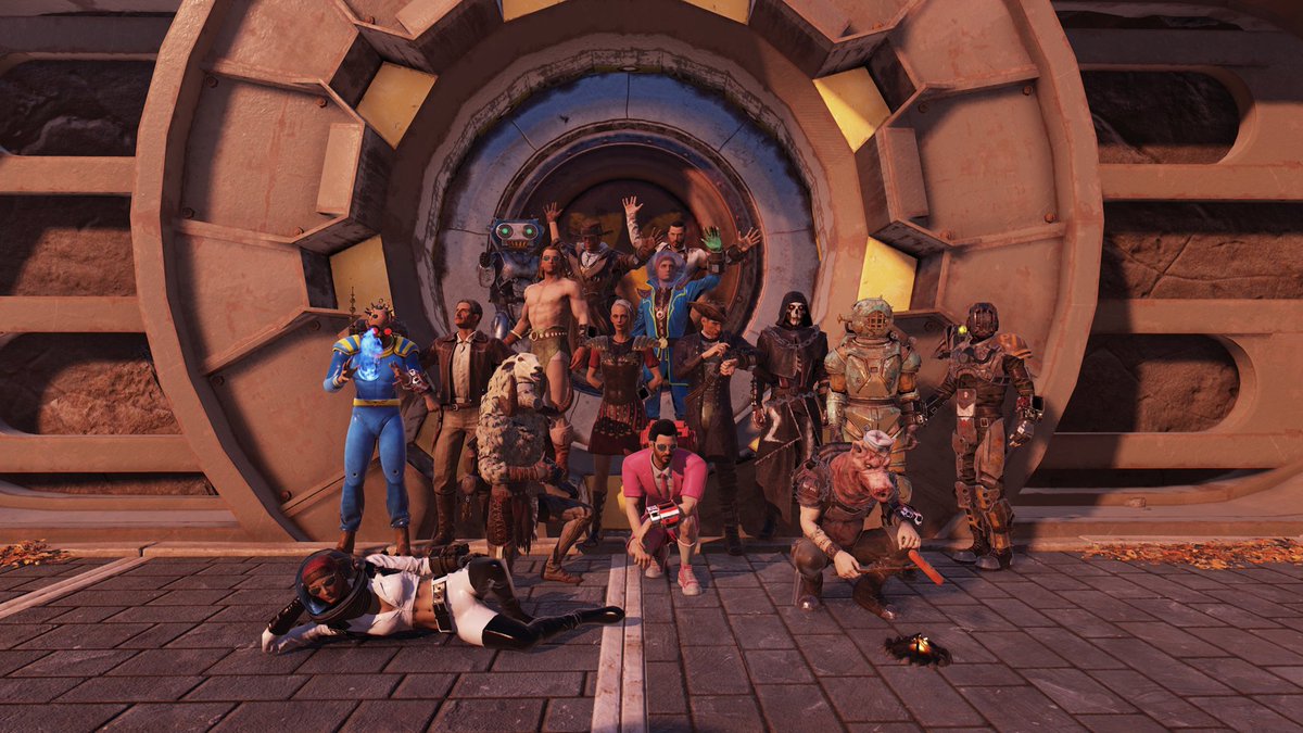 The <a href="/FFive0/">Fallout Five-0 Roleplayers</a> having a night out to celebrate Halloween and patrolling Appalachia to try and help those in need! Happy Fallout day y'all! #Fallout76 #Fallout #FalloutRP #Halloween #FalloutDay