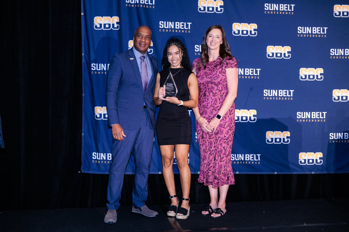 Our 2024 <a href="/NCAA/">NCAA</a> Woman of the Year honoree was honored last night at the Sun Belt's Fall banquet. Congratulations <a href="/simone_timm/">Simone Timm</a> !

#HailSouthern