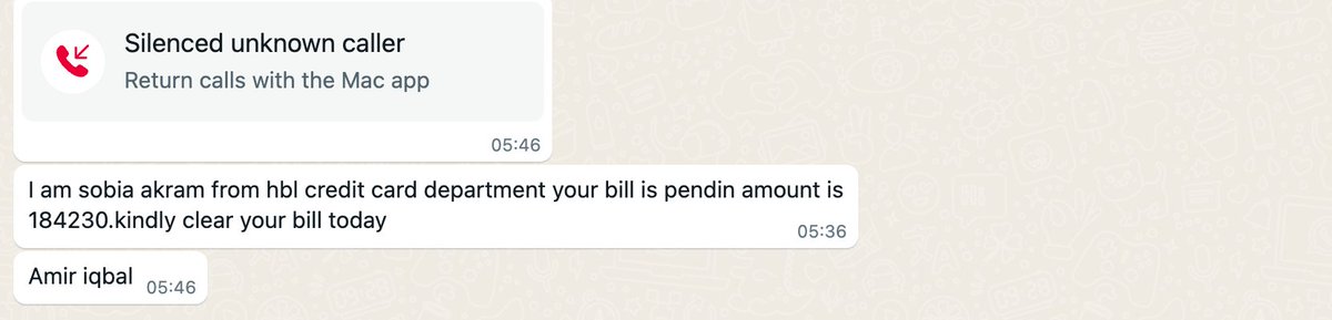 GypsyAamir's tweet photo. This morning at 5 AM, I received a WhatsApp message from HBL addressing me simply as Amir Iqbal. Let’s break down what’s wrong here:

First, if you’re contacting a customer via WhatsApp, the least you could do is verify if it’s the right number or if you’re speaking to the right person. A simple, "Is this Mr. Amir Iqbal?" would show a bit of respect. Instead, I get a message with no professionalism.

Second, HBL, you’ve been calling my international number—which means you know I’m living abroad. So, 5 AM is when you decide to message me? Is that a reasonable time to contact anyone? And before calling, wouldn’t it make sense to at least ask if I’m available for a call?

And let’s not forget, for the past 3 months, I’ve been requesting support, and your team kept telling me that you don’t use WhatsApp for communication. But when it comes to payment, suddenly you’re able to message me? This is not how you treat a loyal customer of 10 years.

It’s time for HBL to understand what real customer service looks like and start respecting their clients.

#HBLFail #CustomerServiceDisaster #RespectYourCustomers #Unprofessional #DoBetterHBL #NotAt5AM