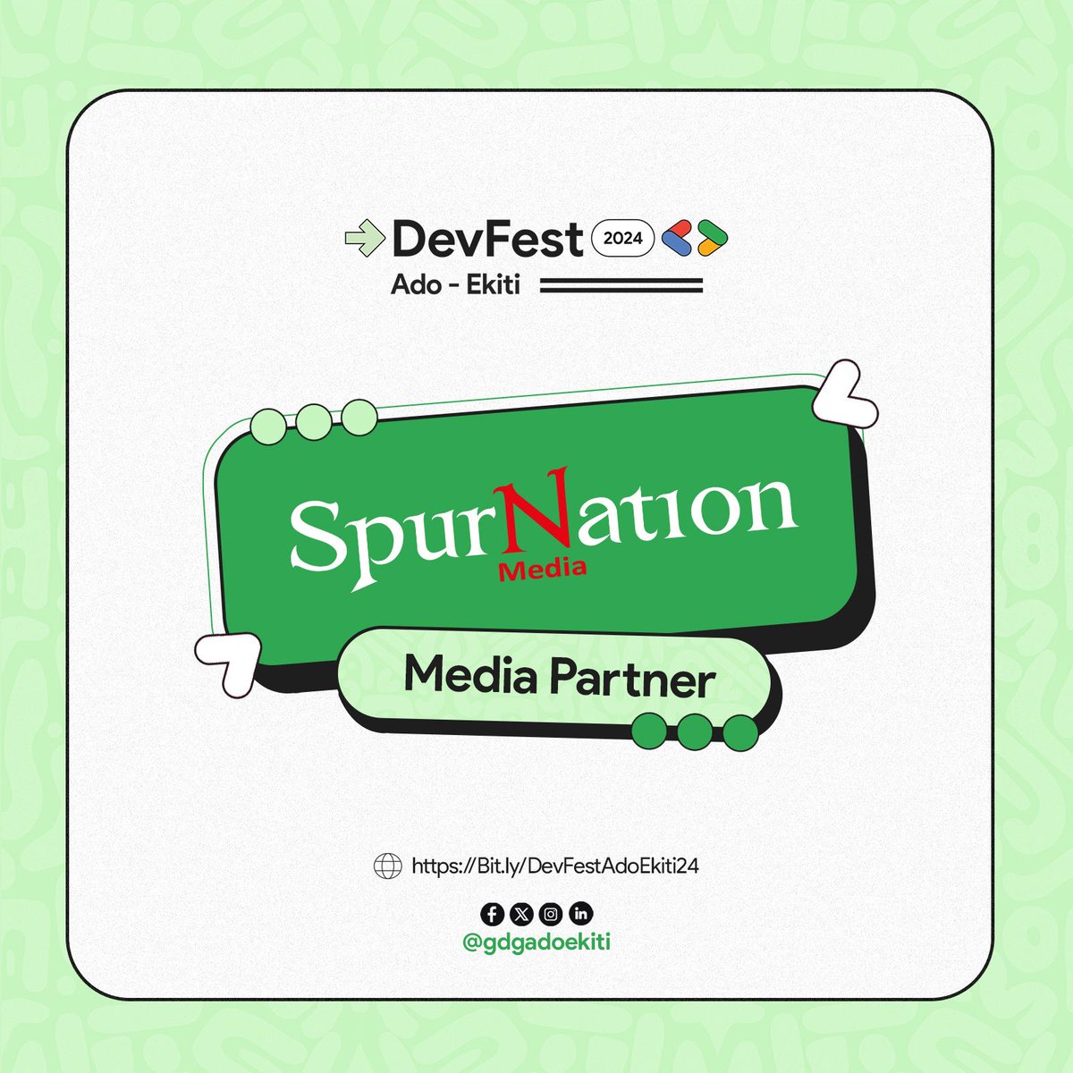We are thrilled to reveal that <a href="/SpurNationM/">Spur Nation Media #MadeForMore</a> is partnering with us for #DevFestAdoEkiti24.

Together, we’ll be delivering world-class tech content, interviews, and behind-the-scenes insights to keep you engaged every step of the way.

#gdgadoekiti #devfest