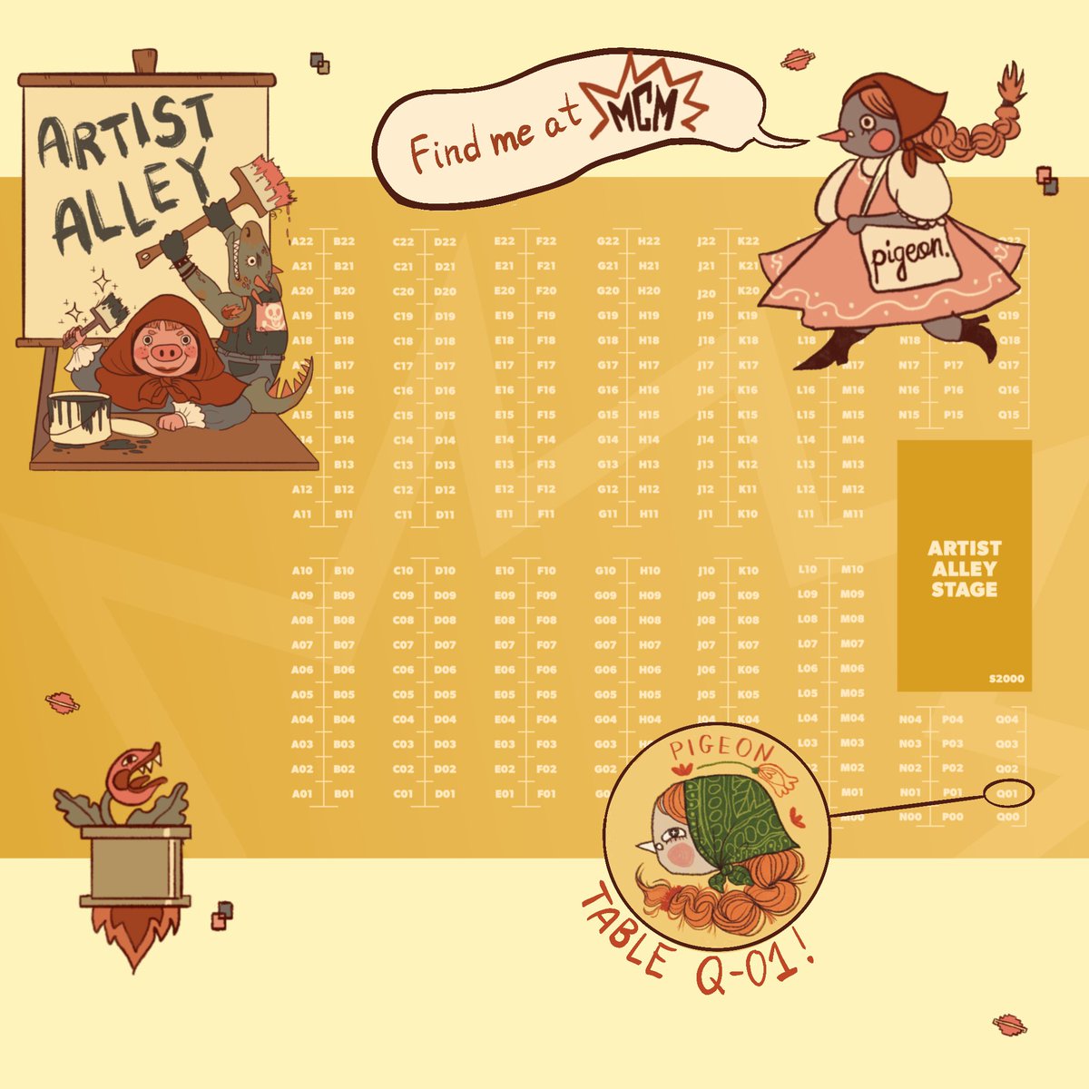 Kamila (Pigeon) at THOUGHT BUBBLE DSTRLY B32 tweet media