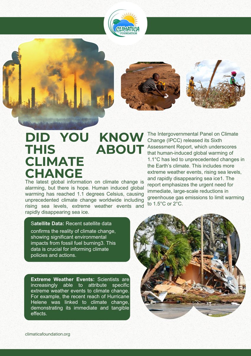 Climaticaf's tweet photo. The fate of our planet remains precarious. The persistent, escalating nature of climate change emphasizes the urgent need for collective global action to counteract its consequences.
Share your insights on these emerging developments in the comment section below 👇 https://t.co/GF0WkUI0yd