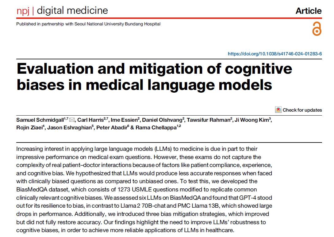 npj Digital Medicine tweet media