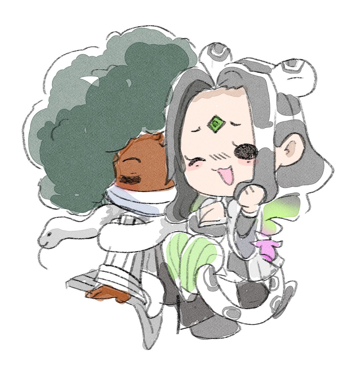 Nagare_Ne0's tweet image. Demon slayer Lobanai and neotsuri here to join the spooky season! ❤︎

ฅ^•ﻌ•^ฅ ❤︎: killakuma on vgen!  

#neb0_art || #LocRockArt