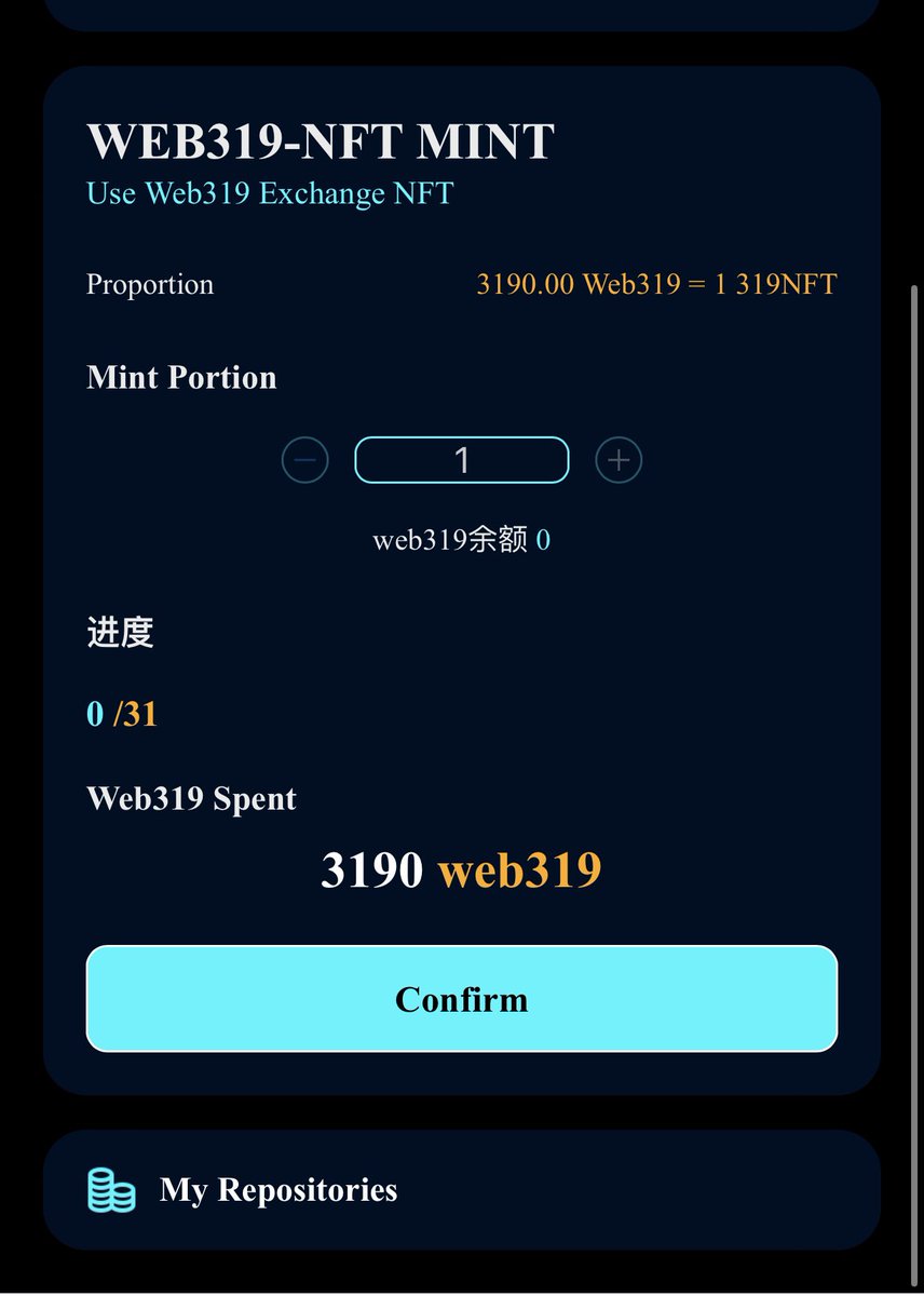 Web319BSC's tweet photo. We are pleased to announce that the DAPP test has been successfully completed, and the contract is currently being deployed! The first phase of Mint is expected to start within 48 hours. Please wait patiently.

Get the Web319 in your hand, and a new journey is about to begin🚀
#BSC #Web319 #319DAO