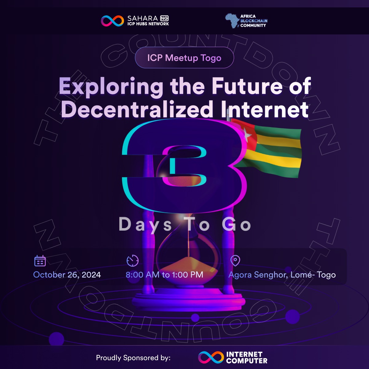The decentralized internet is the future. The future is now!

 Join us in 3 days 📌

 Register via "lu.ma/t7ajaljo"