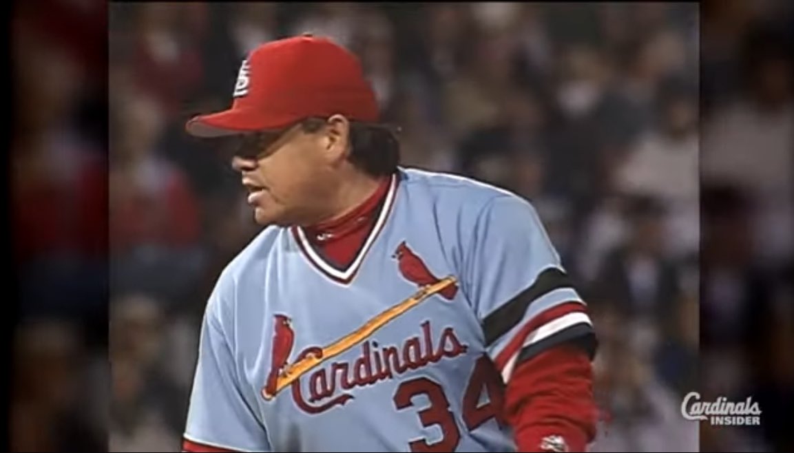 In 1997 Fernando Valenzuela was traded from @Padres to @Cardinals in his  1st start the Cards wore the victory blue unis in honor of Willie McGee,  long story short I found/bought the