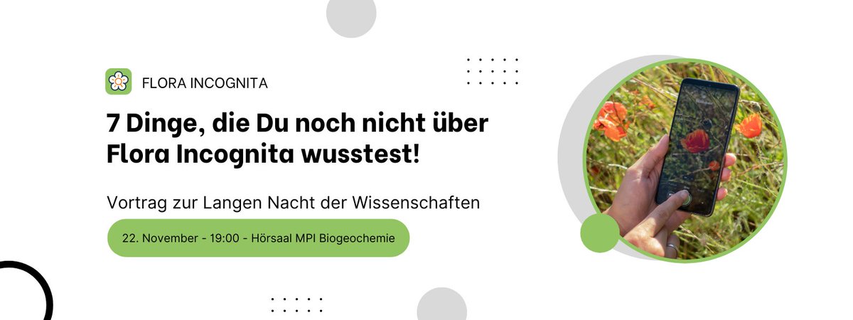 Flora Incognita (@flora_incognita) on Twitter photo Jena! Wenn Ihr zur Langen Nacht der Wissenschaft #LNDW unterwegs seid, kommt gern um 19:00 zu unserem Vortrag im Hörsaal des <a href="/MPI_BGC/">Max Planck Institute for Biogeochemistry</a>! Was erwartet Euch? --> floraincognita.de/7-dinge-die-du… Jena! Wenn Ihr zur Langen Nacht der Wissenschaft #LNDW unterwegs seid, kommt gern um 19:00 zu unserem Vortrag im Hörsaal des <a href="/MPI_BGC/">Max Planck Institute for Biogeochemistry</a>! Was erwartet Euch? --> floraincognita.de/7-dinge-die-du…