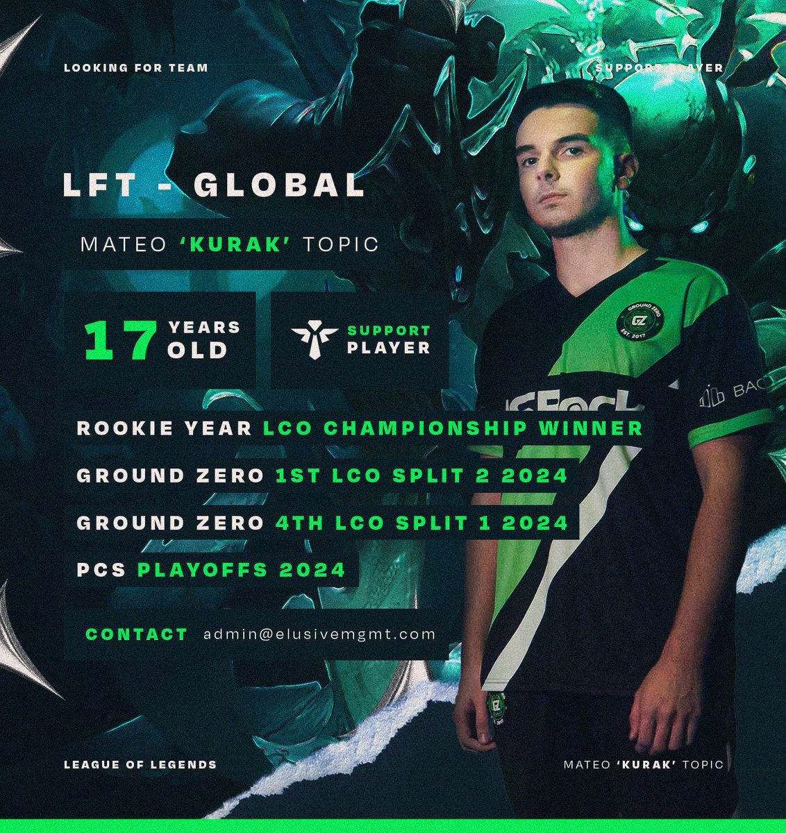 Kurak (@kuraklol) on Twitter photo Still contracted to Ground Zero but allowed to explore options.
Contact : admin@elusivemgmt.com / <a href="/elusiveco/">elusive mgmt</a>
Retweets and likes are appreciated :) Still contracted to Ground Zero but allowed to explore options.
Contact : admin@elusivemgmt.com / <a href="/elusiveco/">elusive mgmt</a>
Retweets and likes are appreciated :)