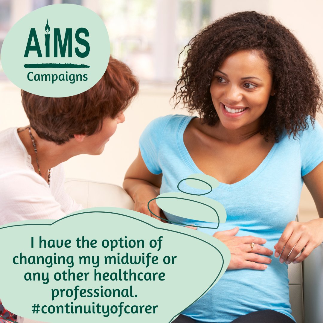 AIMS_online's tweet photo. #9 All pregnant women have the right to change midwife or doctor at any time during their pregnancy, labour or birth.
#ContinuityOfCarer #improvementsinmaternityservices #relationalcare #familycentredcare #womencentredcare #pregnancyandbirth #supportnetwork https://t.co/pX55q0lhHn
