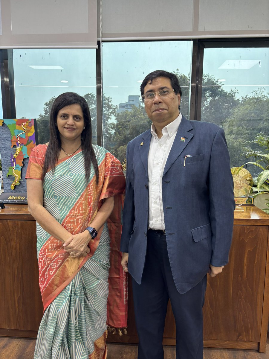 Thrilled to reconnect with Ashwini Bhide, a fearless IAS officer &amp; leader! As MD of <a href="/MMRC/">Rod Dryden</a> she's driving transformative projects #MumbaiMetro Her journey—from topping the UPSC exam to advocating for women in leadership—is truly inspiring!