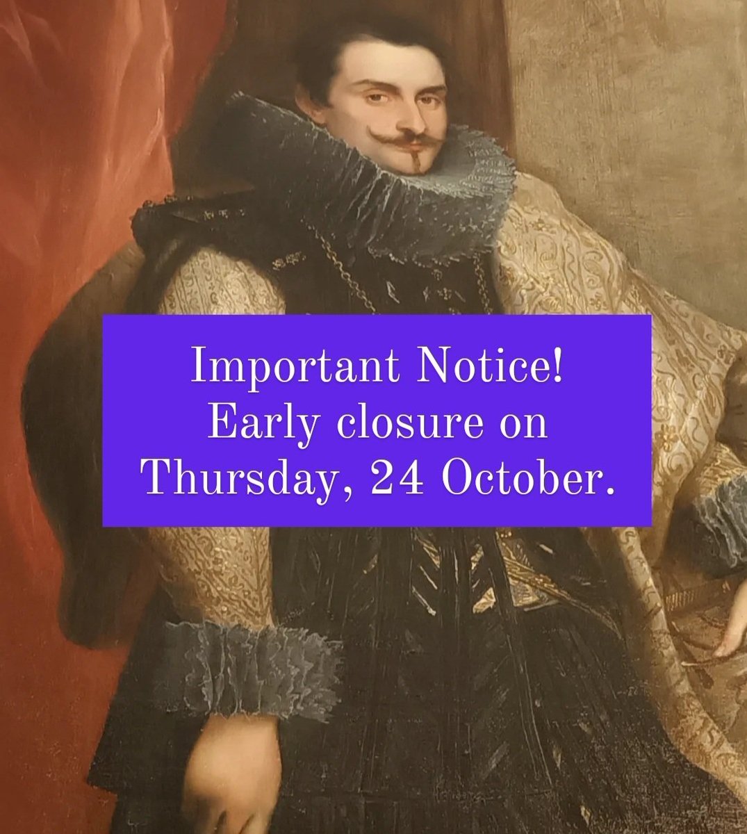 IMPORTANT NOTICE!

There will be an early closure on Thursday, 24th October, due to an event taking place.

The last entry to the State Apartments will be at 4.15 pm on Thursday, 24th October.

We apologise for any inconvenience caused.