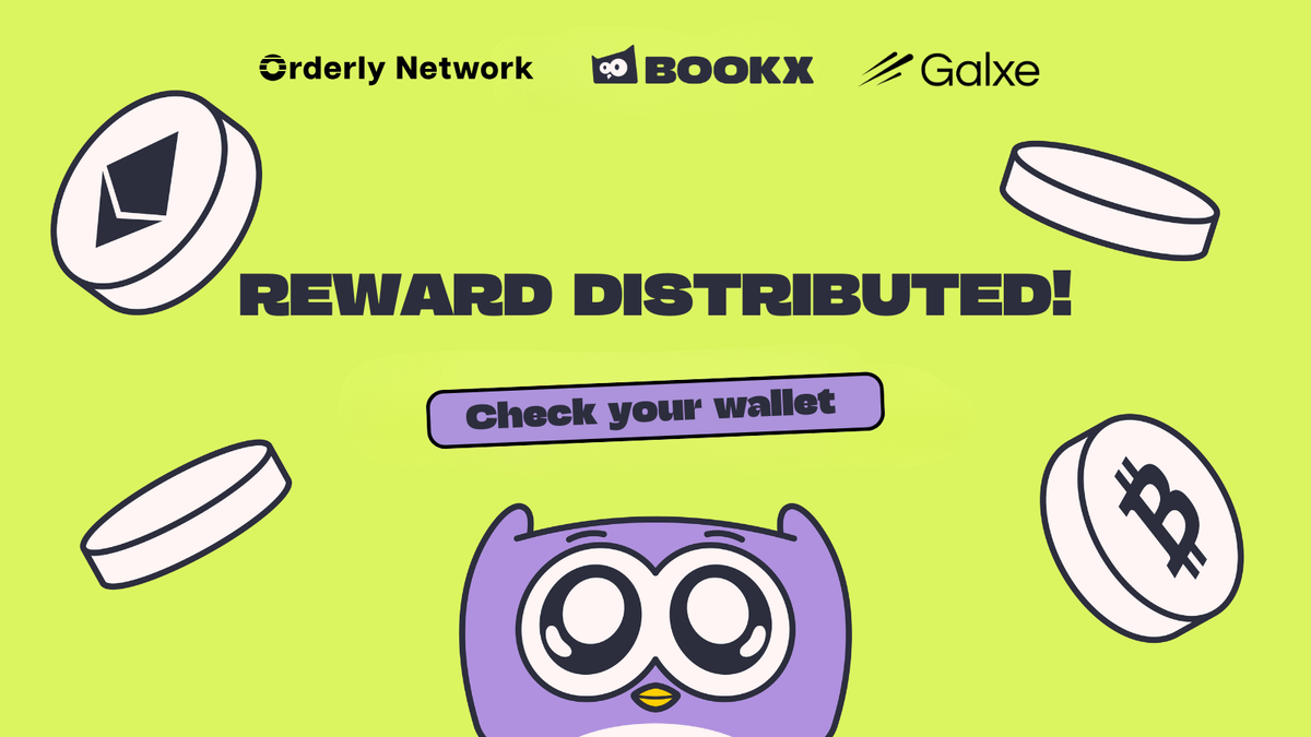 BookX_Trade's tweet photo. No more waiting! 👀

BookX x @OrderlyNetwork Trading Showdown rewards are distributed to 10 top-trading-top-lucky Owlies with 200 $USDC each🦉

See if you made the cut below 👇 and tag us a shout if it's you! 💚 https://t.co/RMuOki4M8U