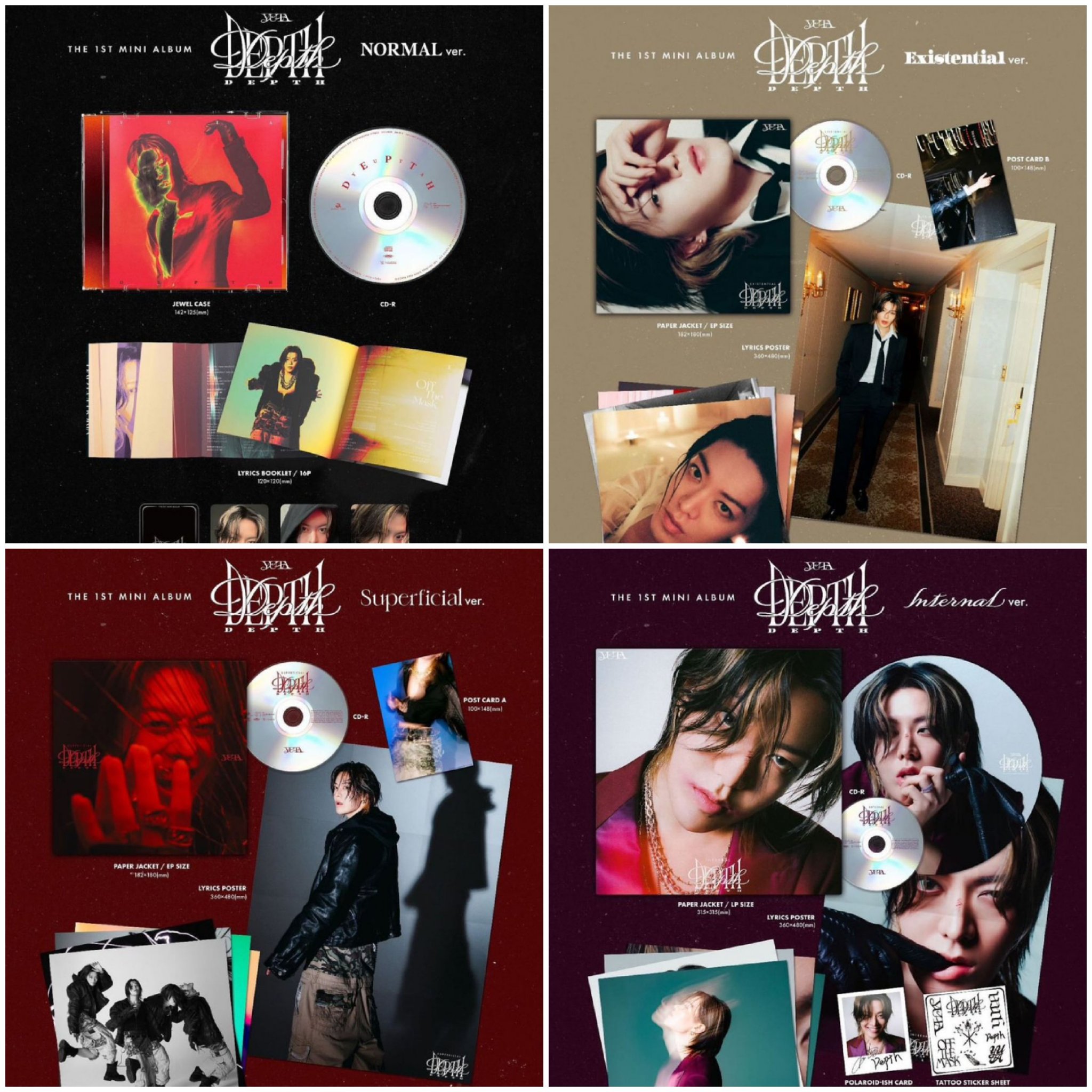 YUTA ユウタ Depth 4形態 4形態セット》Depth(CD)｜YUTA｜mu-mo