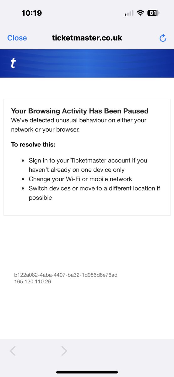 Danichapp's tweet photo. I hate Ticketmaster #SamFender https://t.co/ULgLvsauBO