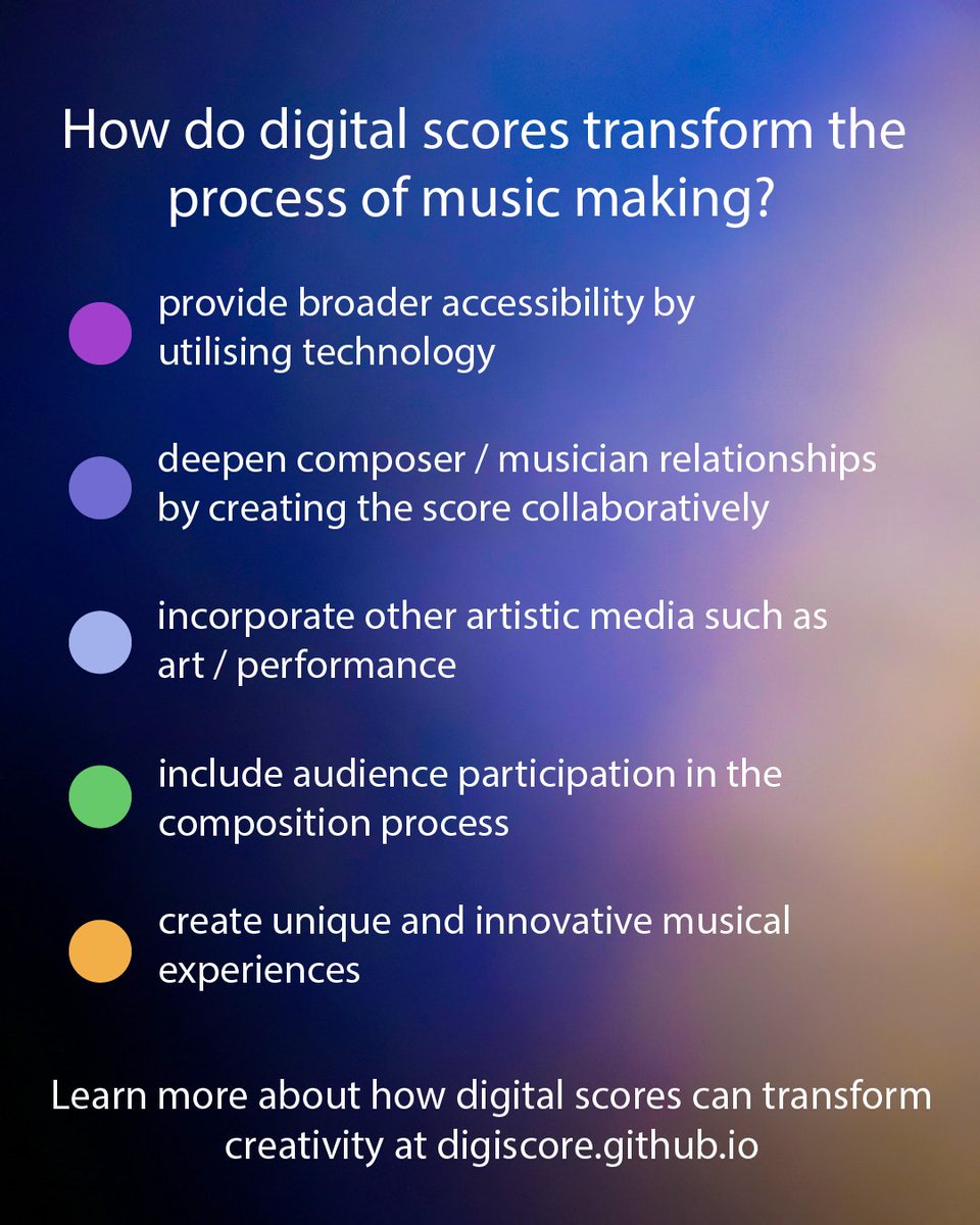 DigiScoreERC's tweet photo. The excitement we have about the huge benefits of making digital scores is endless, but here are a few reasons why we love them so much...

Find out more 👉 https://t.co/Sr2NEtpKeG 

#musicmaking #musicking #musicinnovation https://t.co/F2twfav8SU