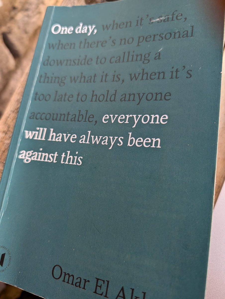 The only way to get away with it is to say you never read this book by <a href="/omarelakkad/">Omar El Akkad</a>

"One day when there's no personal downside to calling a thing what it is, when it's too late to hold anyone accountable everyone will have  always been against this"

<a href="/canongatebooks/">Canongate (has left)</a>