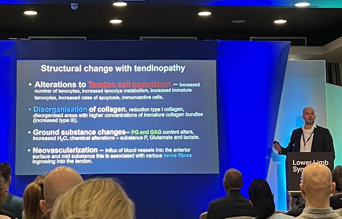 StephLaz_'s tweet photo. Stellar tour of tendinopathy w. @Seth0Neill. Some key pts:
- don’t ignore the structure, it’s a leading contributor to being symptomatic in future
- you have to load them. Strain is a key stimulus. Load ‘em up (progressively).
- don’t forget soleus or loading in DF!
#PU2P https://t.co/m1Wr4TqTld