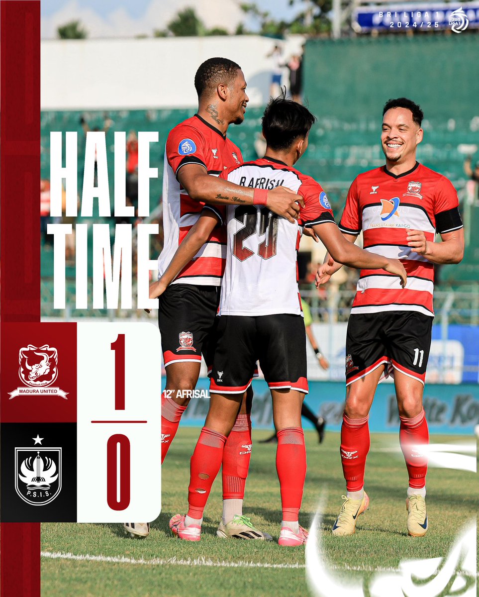 Gol dari Riski Afrisal membawa keunggulan sementara bagi Laskar Sapeh Kerrab 💫

#maduraunitedday