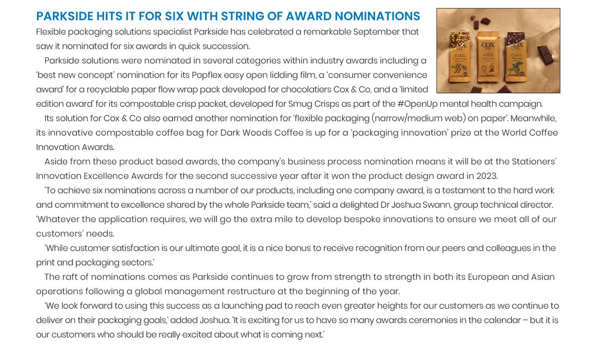 Earth Island UK (@earthislanduk) on Twitter photo Parkside hits it for six with string of award nominations <a href="/ParksideFlex/">Parkside</a> <a href="/IntPrintDayUK/">IntPrintDayUK</a> <a href="/IntPrintDay/">INTERNATIONAL PRINT DAY</a> #IPD24
Read all about it in #Print & #Packaging #Solutions magazine: earthisland.co.uk/earth-island-m… Parkside hits it for six with string of award nominations <a href="/ParksideFlex/">Parkside</a> <a href="/IntPrintDayUK/">IntPrintDayUK</a> <a href="/IntPrintDay/">INTERNATIONAL PRINT DAY</a> #IPD24
Read all about it in #Print & #Packaging #Solutions magazine: earthisland.co.uk/earth-island-m…