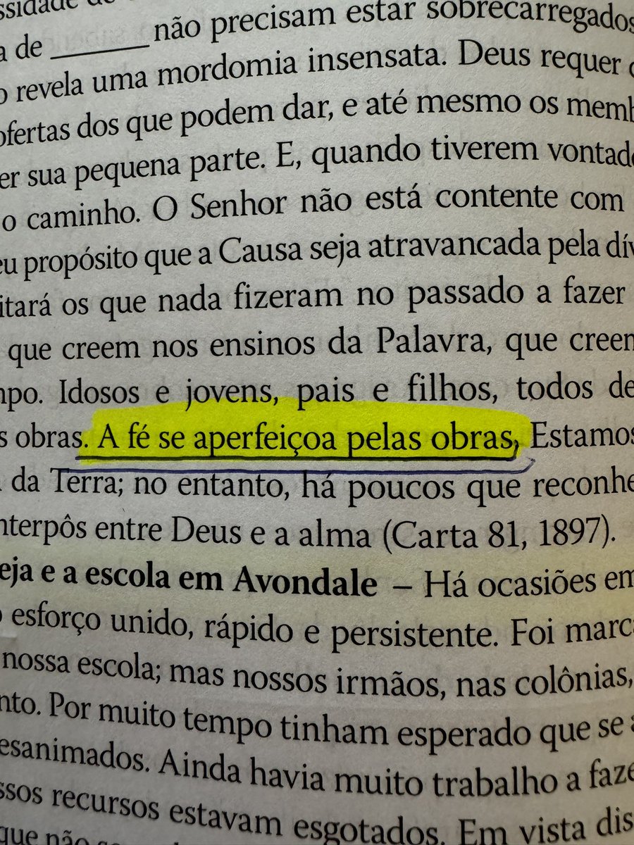 “A fé se aperfeiçoa pelas obras.” 

By <a href="/ellenwhite/">Ellen White</a> - CSM, p.180

#euoroas6horas🛐