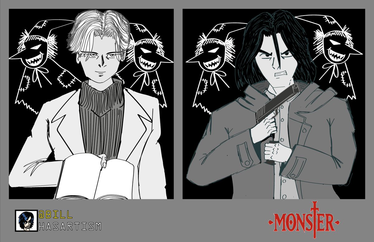 billhasartism's tweet photo. Day 23, Monster! have to say this is one of the most exciting shows I've seen in some time, characters you love to love and love to hate and filled to the brim with pulse pounding tension!
##nktober #Postober #PostoberChallenge #Monster #DrTenma #JohanLiebert #Anime #Manga https://t.co/wtUjivZezy
