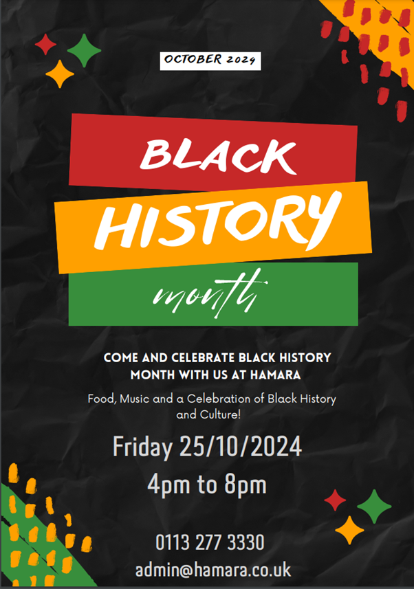 Come along this Friday to celebrate Black History Month!
Enjoy some good food and music accompanied by a couple of speeches by people in our community so that others can be educated about the challenges and accomplishments.
