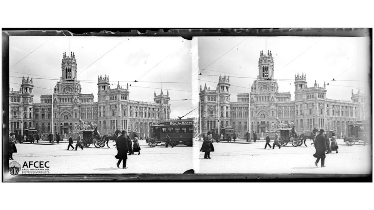 MadridAntiguo's tweet photo. Cuatro bonitas estereoscópicas de Cibeles con el Palacio de Telecomunicaciones de fondo de estas fechas y autorías:
1920, Arnau Izard i Llonch
1920, Ignasi Canals i Terrats
1922 y 1928, Josep Puntas i Jensen
(CEC) https://t.co/fSxtGb4JMg