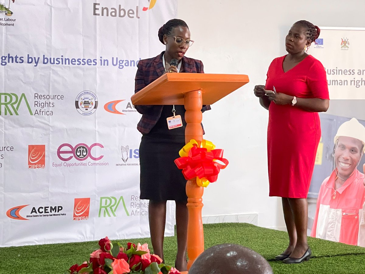 Ongoing: Presentations by Civil Society Partners on their different roles in the project “Advancing respect for human rights by businesses” in Busoga region <a href="/ACEMP_UG/">Africa Centre for Energy and Mineral Policy</a> <a href="/RRightsAfrica/">ResourceRightsAfrica</a> <a href="/ISERUganda/">ISER Uganda</a> <a href="/cipesaug/">CIPESA</a> <a href="/Mglsd_UG/">Ministry of Gender, Labour and Social Development</a> <a href="/EUinUG/">EU in Uganda</a>