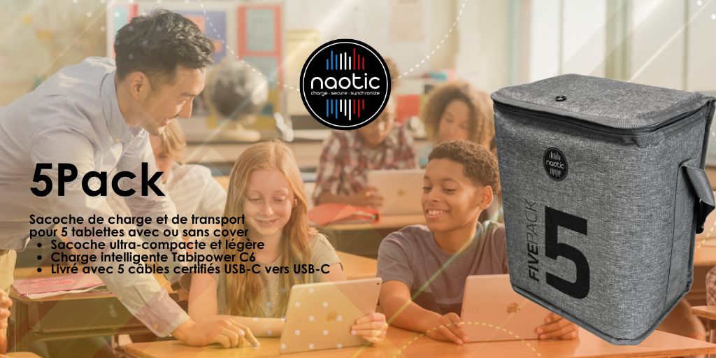 Annonce du lancement prochain de notre toute nouvelle sacoche de charge et de transport : 5Pack. Conçue pour transporter et charger jusqu'à 5 tablettes, elle est idéale pour tous les environnements digitalisés
👉Plus d’infos : naotic.fr/bagage-connect…
#Digitalisation #ChargeUSB_C