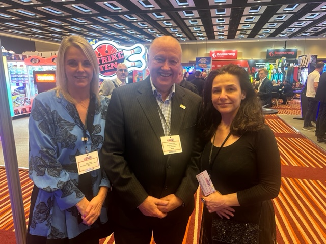 Happy Birthday, <a href="/bactauk/">bacta</a>! 🎉🥳🎂 Great to meet up with Robert, Theresa and Monica from the Bacta team at #ACOS2024, as they prepared for their 50th anniversary celebrations. Read about ADIPS and coin-ops in the latest edition of <a href="/intergamefun/">InterGame & InterFun</a> magazine - go to p38 and 39 👀