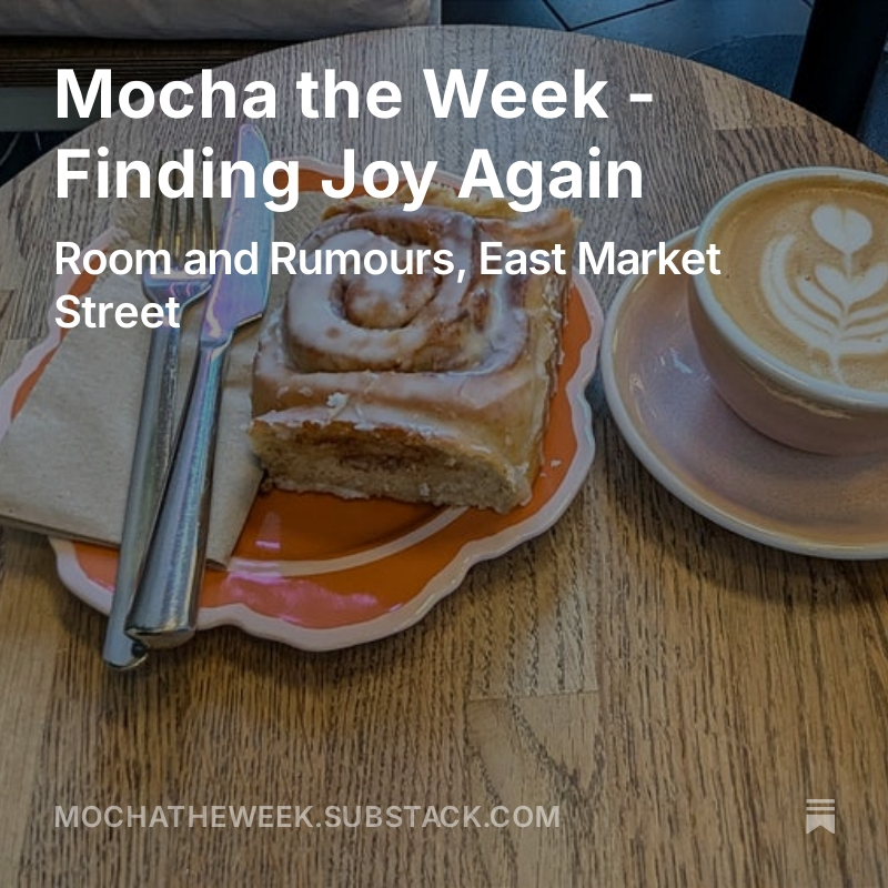 The latest Mocha the Week for your delectation. Like share, all that stuff plz 🙏🙏🙏

(*minor TW for mention of traumatic birth and discussion of depression)

mochatheweek.substack.com/p/mocha-the-we…