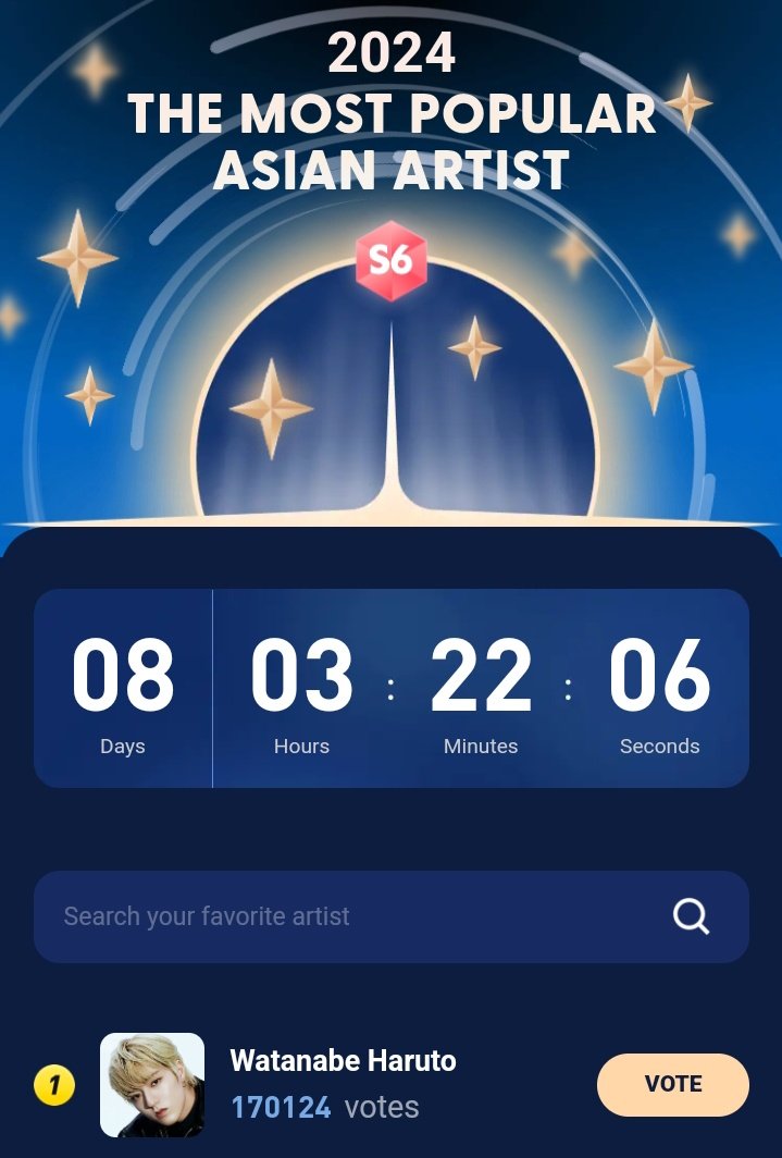 📣 [HALOOCEAN VOTING]

🗳️ 2024 The Most Popular Asian Artist 🗳️
🔗: haloocean.com/vote

🎯: TOP 1
🎫3 tickets per day by logging in
📅Voting deadline: 20:00, Oct.31, 2024 

트레저 하루토 
#HARUTO #하루토 #ハルト #温斗
<a href="/treasuremembers/">TREASURE</a>