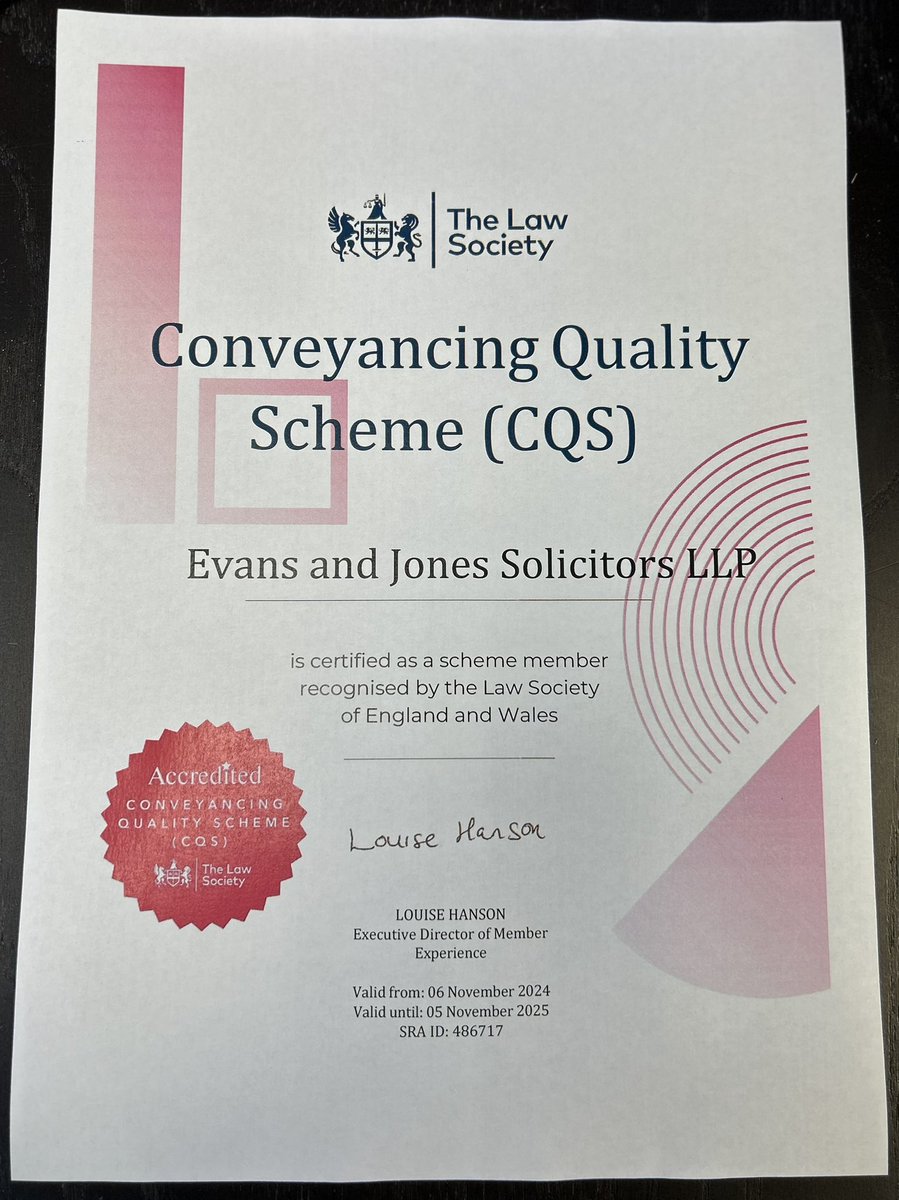 We’re very pleased that we’ve been accredited with the Conveyancing Quality Assurance mark again this year #conveyancing #Propertylaw #Cardiff