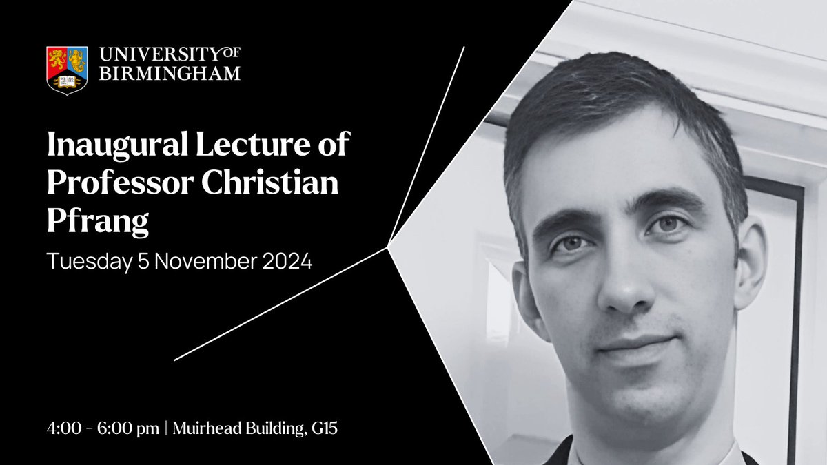 College of Life and Environmental Sciences (@les_unibham) on Twitter photo Please join us for the Inaugural Lecture of Professor Christian Pfrang
📅 Tues 5 Nov
⏲️ 16:00 - 18:00
🏬 G15, Muirhead Building, <a href="/unibirmingham/">Uni of Birmingham</a>
forms.office.com/Pages/Response… Please join us for the Inaugural Lecture of Professor Christian Pfrang
📅 Tues 5 Nov
⏲️ 16:00 - 18:00
🏬 G15, Muirhead Building, <a href="/unibirmingham/">Uni of Birmingham</a>
forms.office.com/Pages/Response…