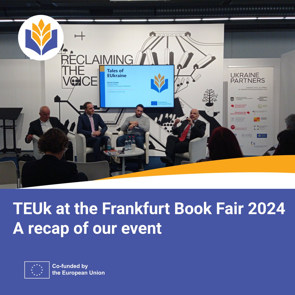 🔙 to last week when we presented #TEUk's main results 2 years from its beginning at the <a href="/Book_Fair/">FrankfurterBuchmesse</a>!

Thanks to all the partners who allowed us to donate books to hundreds of thousands of 🇺🇦 children and our speakers for sharing their experiences!

Read👉talesofeukraine.blogspot.com/2024/10/tales-…