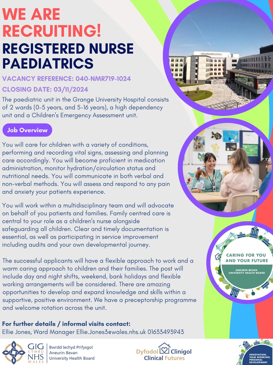 ABUHBJobs's tweet photo. We are Recruiting!

Registered Paediatric Nurse

If you would like more information or to apply, please click the following link: https://t.co/Fm7t2y2bIA https://t.co/eyJYflKbW2