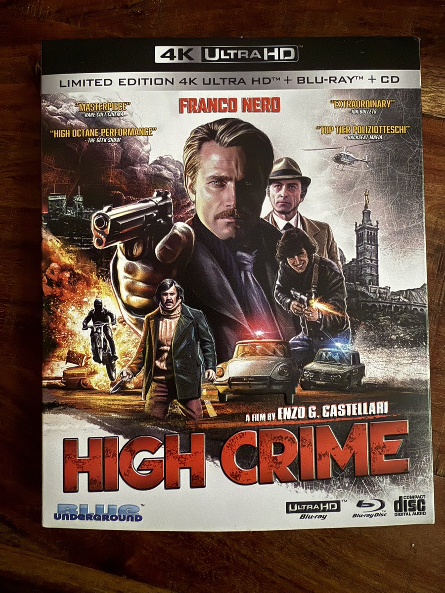 RobertS_1975's tweet photo. 📦📦📦📦 new stuff 📦📦📦📦

High Crime 4K

@blunderground 

#franknero #4k #ultrahd #bluray #blueunderground #italian #movie #movies #moviecollection #belli #jameswhitmore #enzogcastellari #lapoliziaincrimina https://t.co/Q7C8M8cdRA