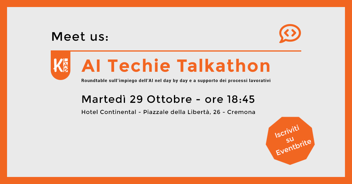 🚀 KLab: Dove Innovazione e Passione si incontrano 
#KLab è il luogo giusto per alimentare la tua passione per lo #svilupposoftware. 
Vieni al nostro prossimo evento!
🎟 Iscriviti ora su Eventbrite 👉 eventbrite.com/e/biglietti-ai…
#TechCommunity